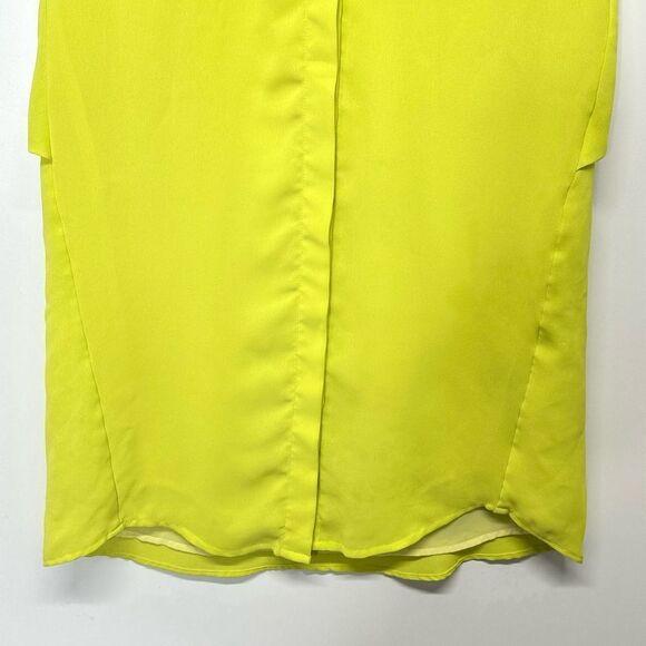 I. Madeline Lemon 🍋 Green Blouson Mini Sleeveless Dress Size Small - Picture 7 of 10